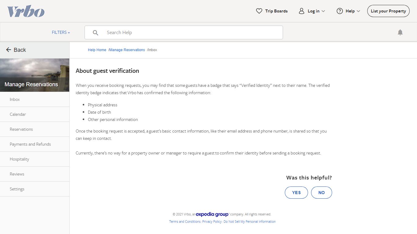 About guest verification | Help - VRBO